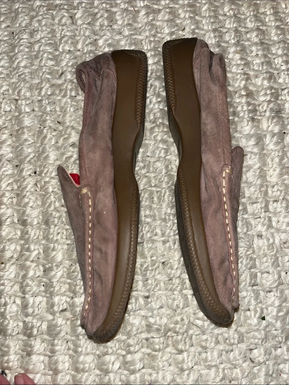 Anne Klein Brown Suede Slip-On Loafers for Men